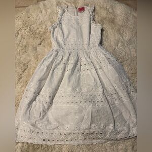 L Women’s Kate Spade White Eyelet Dress Size 6